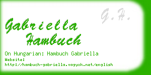 gabriella hambuch business card